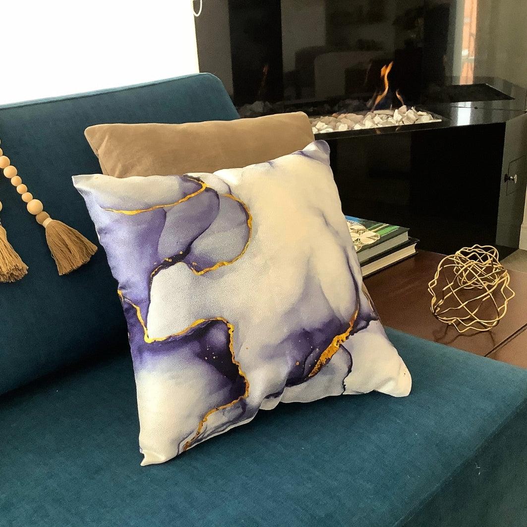 Cojín Marmol Gray & Gold - Tex Lovers Hub